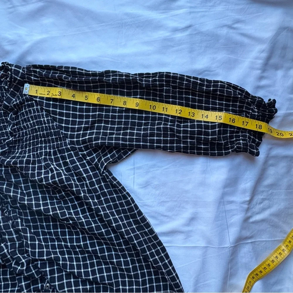 Maeve by Anthropologie | Black and White Gingham Dress Sz M - Picture 7 of 7